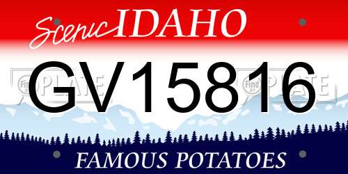 GV15816 Idaho License Plate
