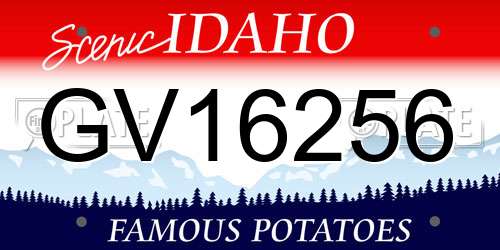 GV16256 Idaho License Plate