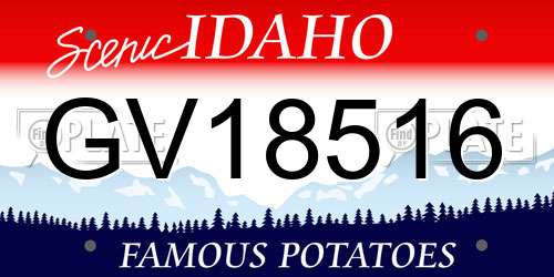 GV18516 Idaho License Plate