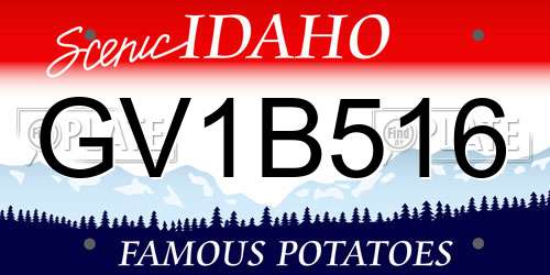 GV1B516 Idaho License Plate