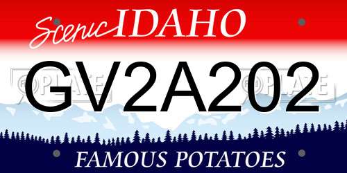 GV2A202 Idaho License Plate