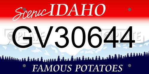 GV30644 Idaho License Plate
