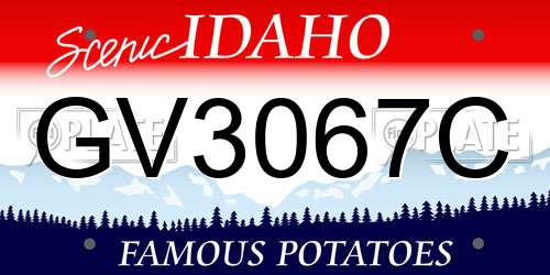 GV3067C Idaho License Plate