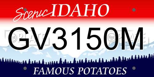 GV3150M Idaho License Plate
