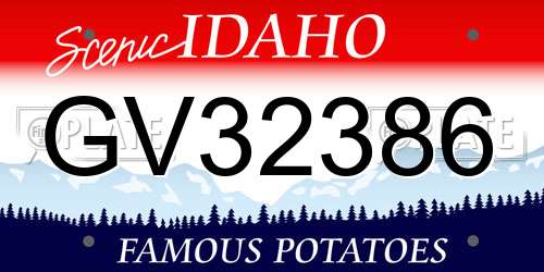 GV32386 Idaho License Plate