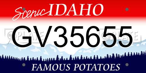 GV35655 Idaho License Plate