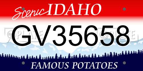 GV35658 Idaho License Plate