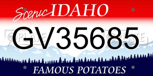 GV35685 Idaho License Plate