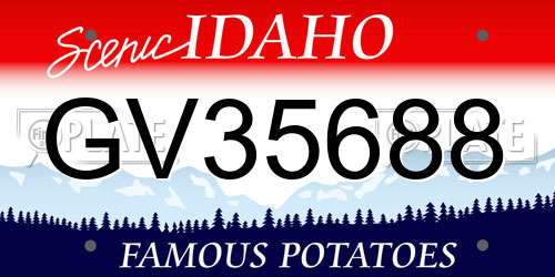 GV35688 Idaho License Plate