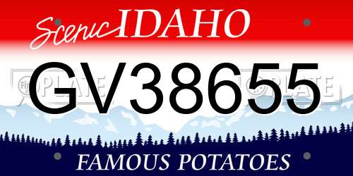 GV38655 Idaho License Plate