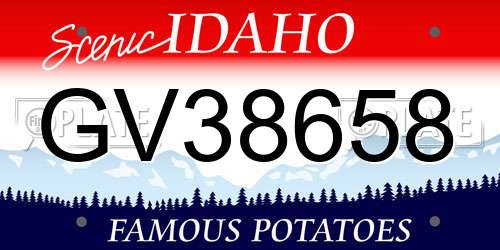 GV38658 Idaho License Plate