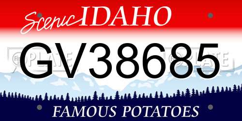 GV38685 Idaho License Plate