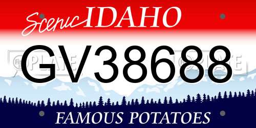 GV38688 Idaho License Plate