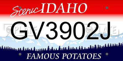 GV3902J Idaho License Plate