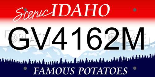 GV4162M Idaho License Plate