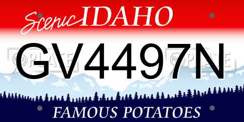GV4497N Idaho License Plate