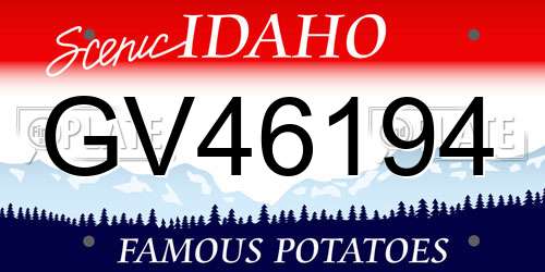 GV46194 Idaho License Plate