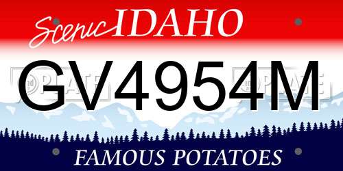 GV4954M Idaho License Plate