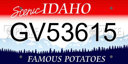 GV53615 Idaho License Plate