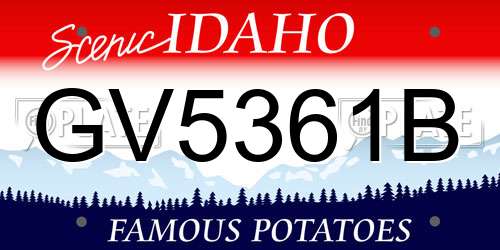 GV5361B Idaho License Plate