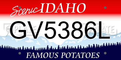 GV5386L Idaho License Plate