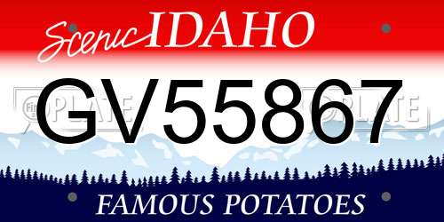GV55867 Idaho License Plate
