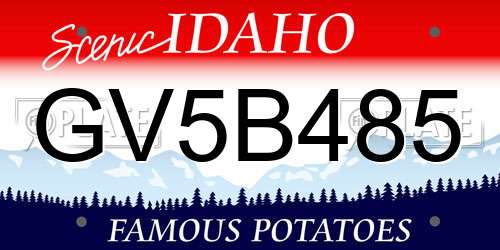 GV5B485 Idaho License Plate