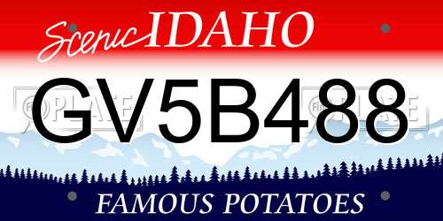 GV5B488 Idaho License Plate