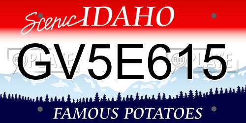 GV5E615 Idaho License Plate
