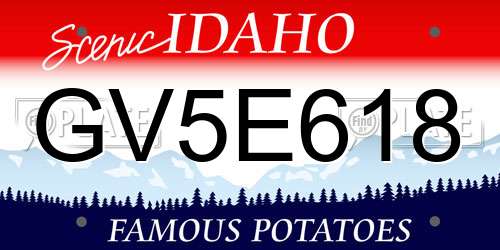 GV5E618 Idaho License Plate