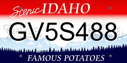 GV5S488 Idaho License Plate