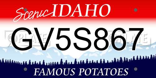 GV5S867 Idaho License Plate