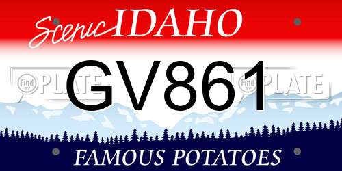 GV861 Idaho License Plate