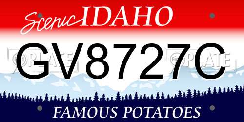 GV8727C Idaho License Plate