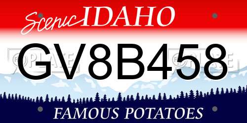 GV8B458 Idaho License Plate