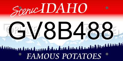 GV8B488 Idaho License Plate