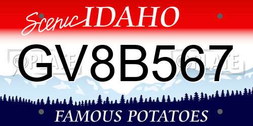 GV8B567 Idaho License Plate
