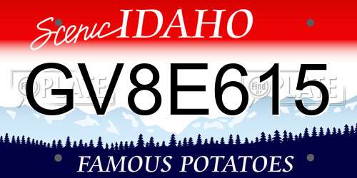 GV8E615 Idaho License Plate