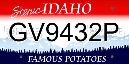 GV9432P Idaho License Plate