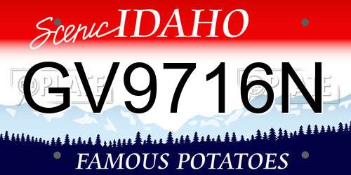 GV9716N Idaho License Plate