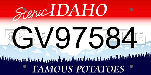 GV97584 Idaho License Plate