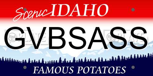 GVBSASS Idaho License Plate