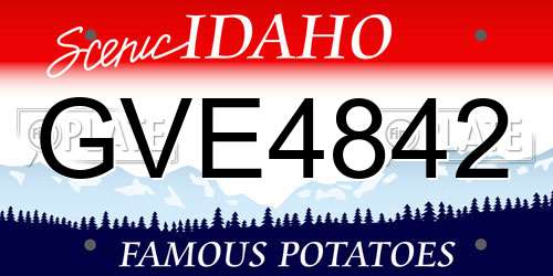 GVE4842 Idaho License Plate