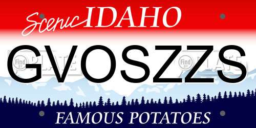GVOSZZS Idaho License Plate