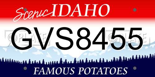GVS8455 Idaho License Plate