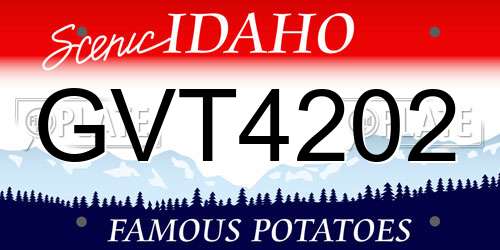GVT4202 Idaho License Plate