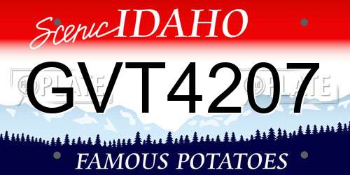 GVT4207 Idaho License Plate
