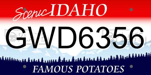 GWD6356 Idaho License Plate
