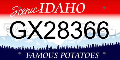 GX28366 Idaho License Plate
