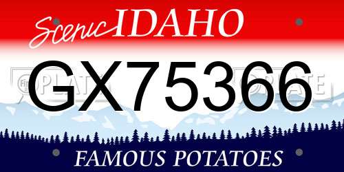 GX75366 Idaho License Plate